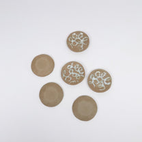 Japanese Ceramic Mini Plate, Glaze trailing
