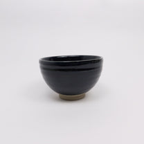 Japanese Mino-yaki Ceramic Matcha Bowl, Dark Midnight