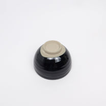 Japanese Mino-yaki Ceramic Matcha Bowl, Dark Midnight