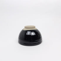 Japanese Mino-yaki Ceramic Matcha Bowl, Dark Midnight