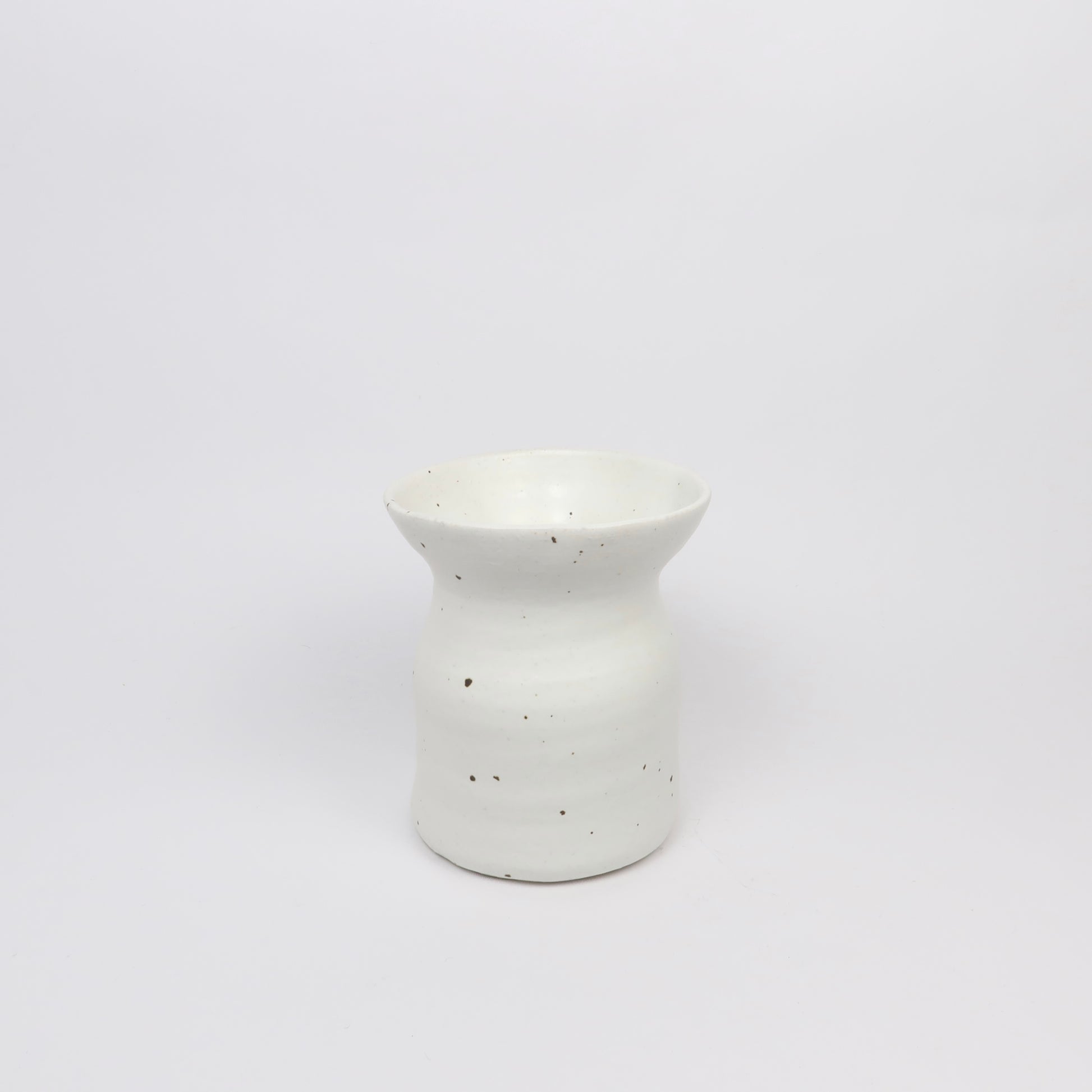Korean Wabi Sabi Ceramic Vase, Dotted White