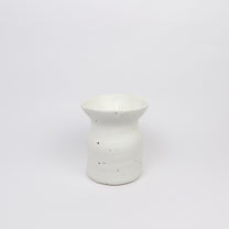 Korean Wabi Sabi Ceramic Vase, Dotted White