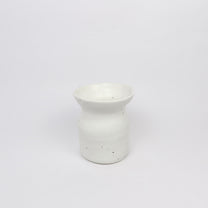 Korean Wabi Sabi Ceramic Vase, Dotted White