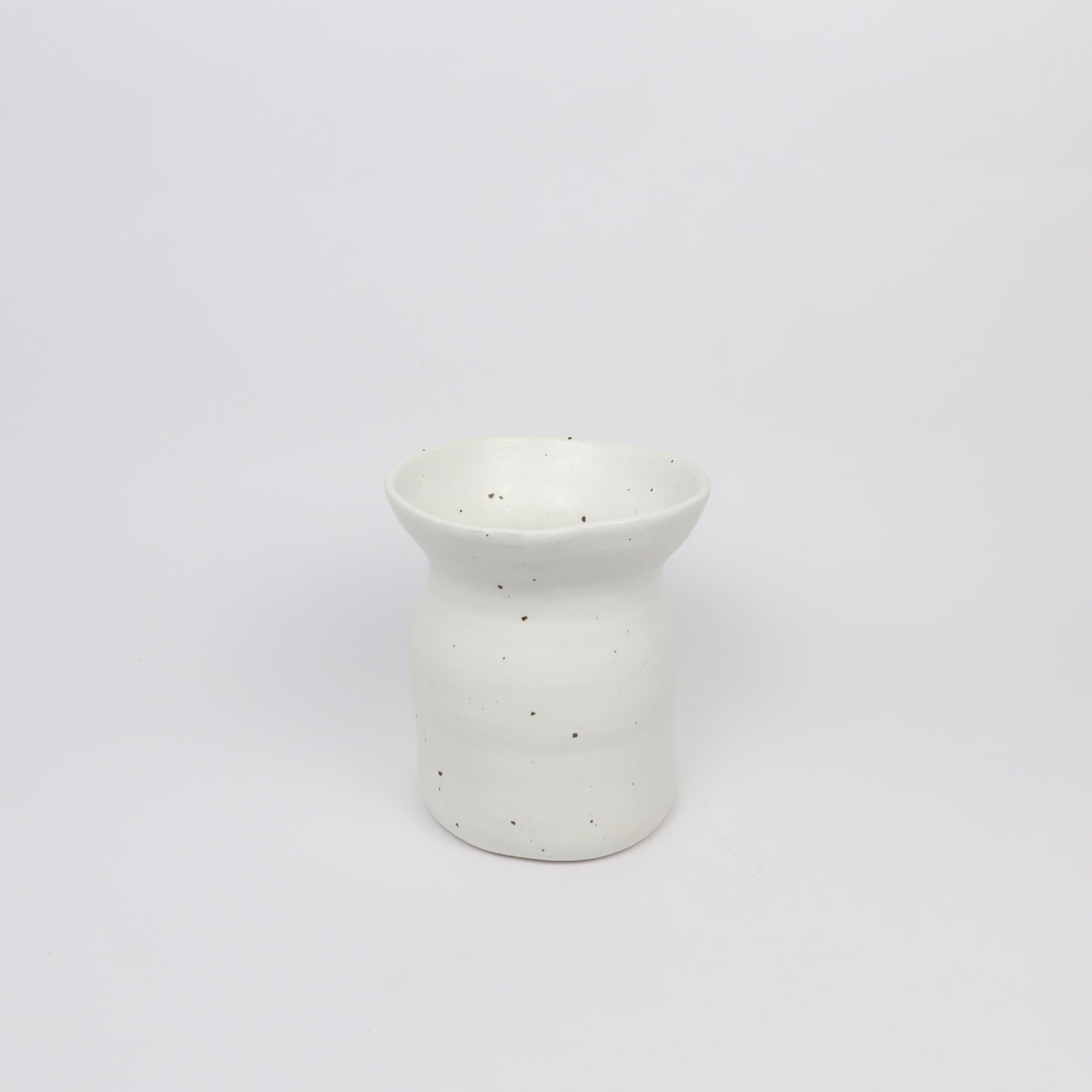 Korean Wabi Sabi Ceramic Vase, Dotted White
