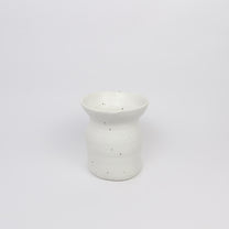 Korean Wabi Sabi Ceramic Vase, Dotted White