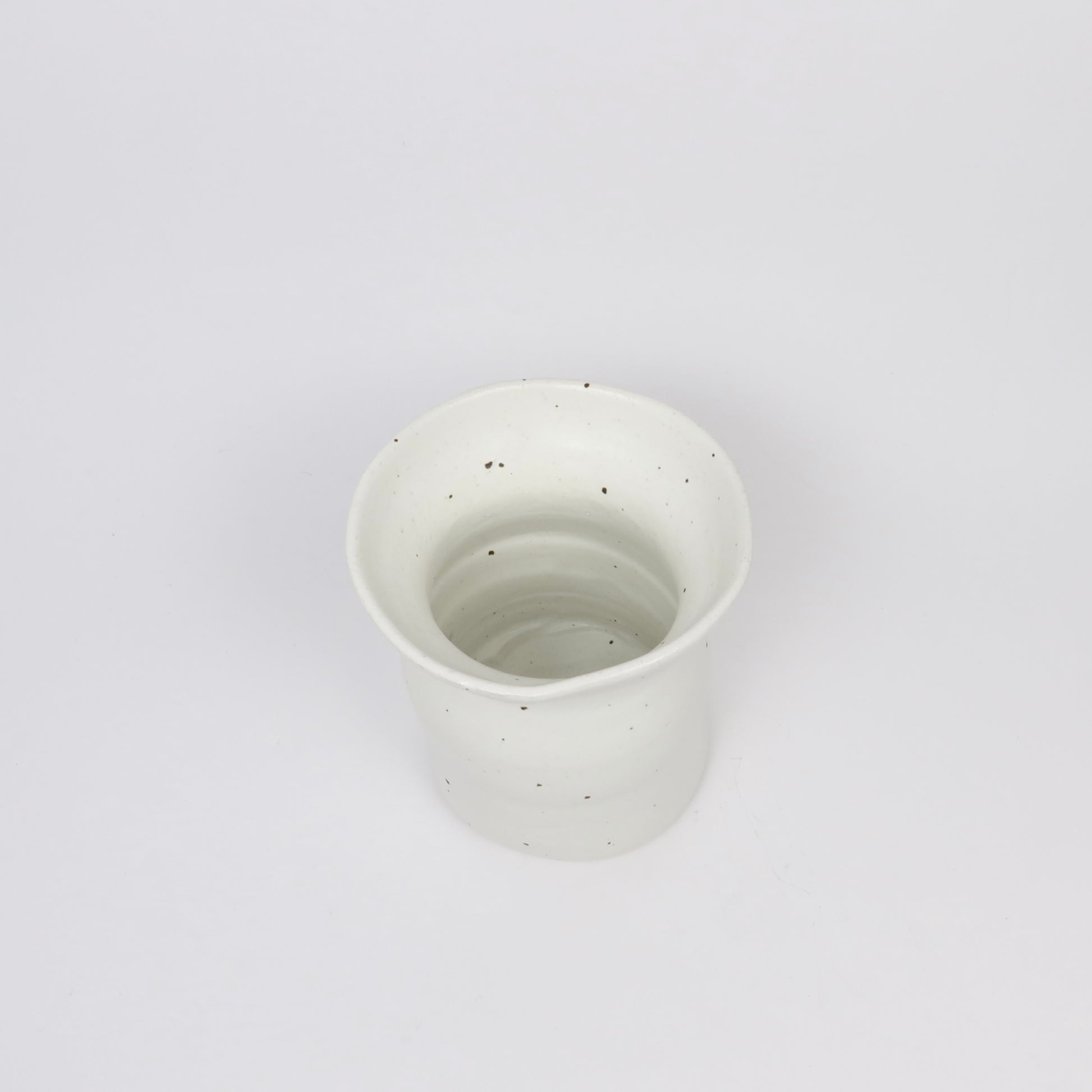 Korean Wabi Sabi Ceramic Vase, Dotted White