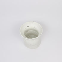 Korean Wabi Sabi Ceramic Vase, Dotted White
