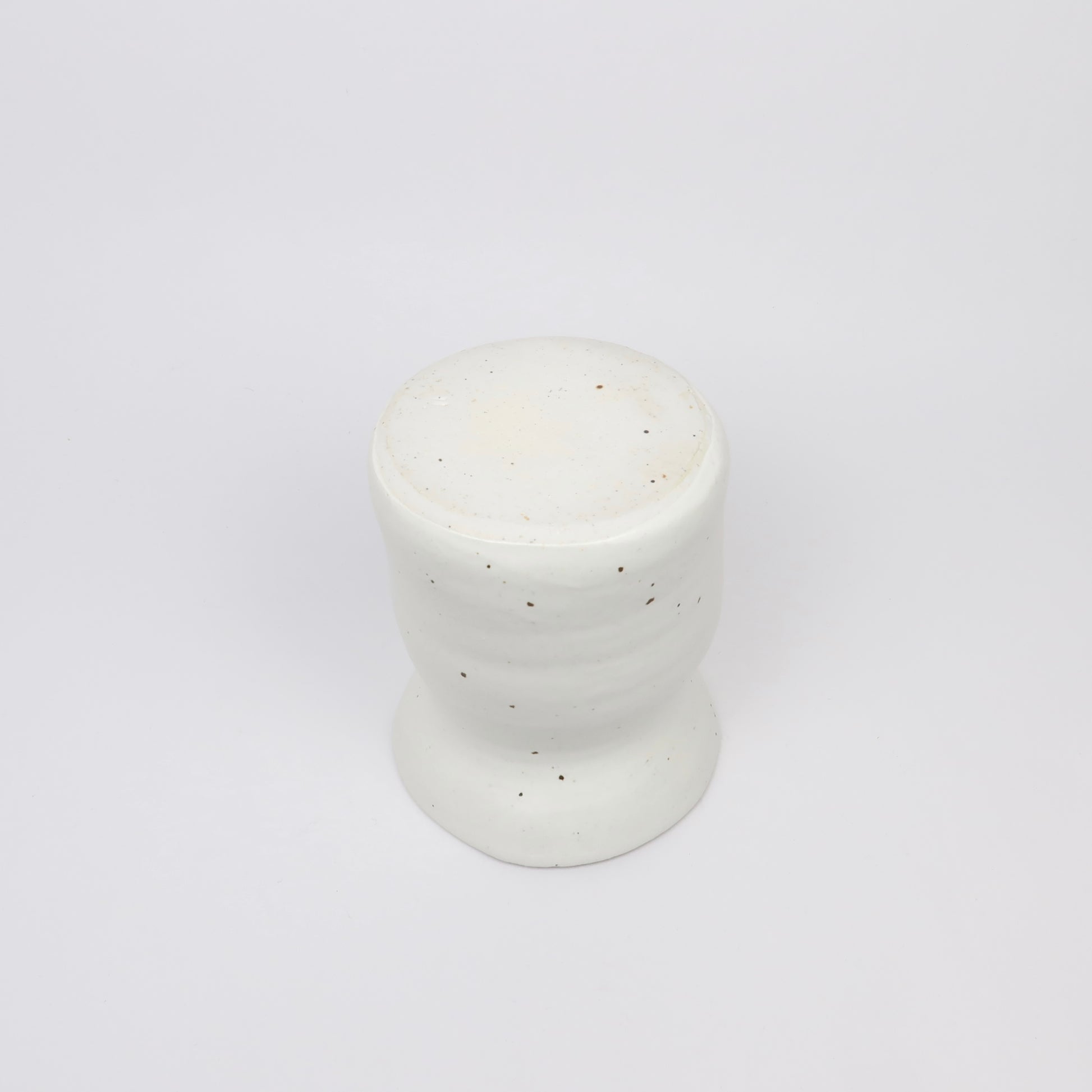 Korean Wabi Sabi Ceramic Vase, Dotted White