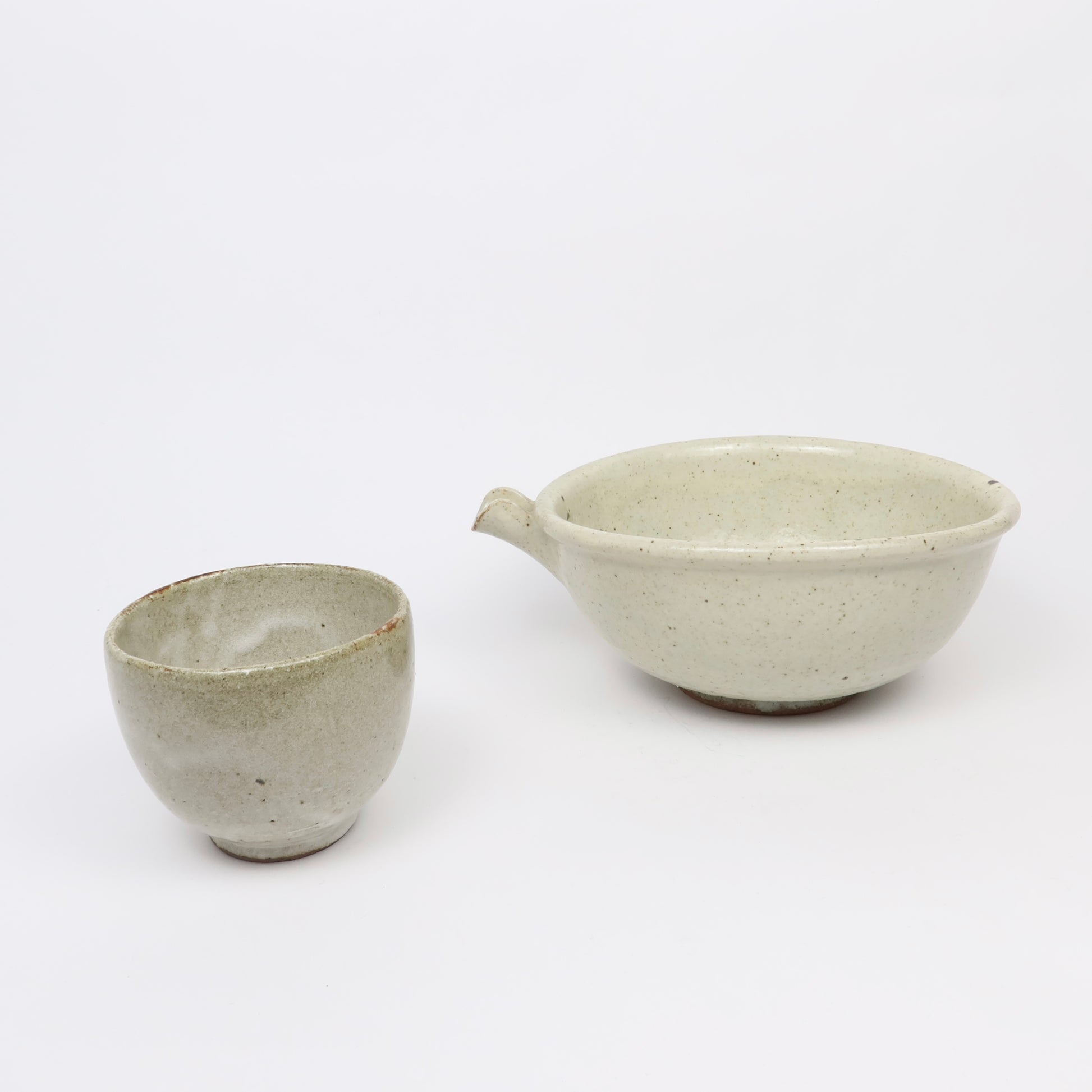 Japanese Shigaraki Katakuchi Ceramic Matcha Bowl