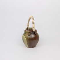 Japanese Shigaraki Dobin 土瓶 Tea Pot with Rattan Handle