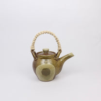 Japanese Shigaraki Dobin 土瓶 Tea Pot with Rattan Handle