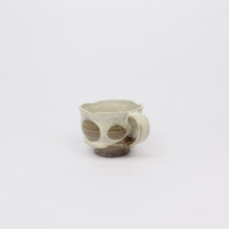 Japanese Shigaraki Ceramic Wabi Mug with Circular Pattern
