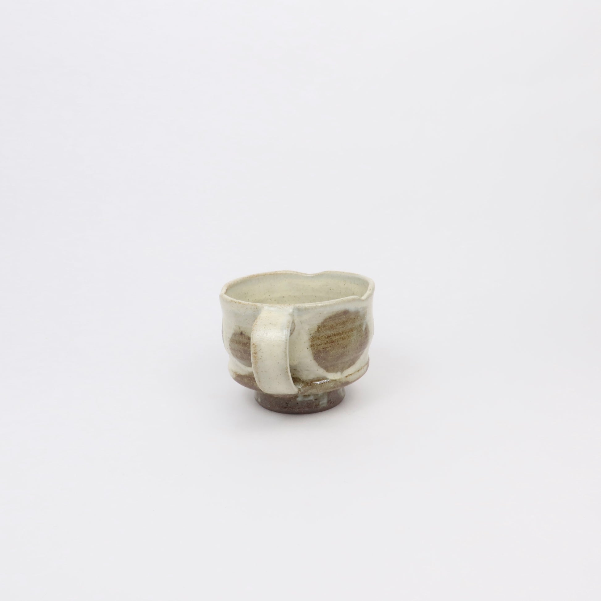 Japanese Shigaraki Ceramic Wabi Mug with Circular Pattern