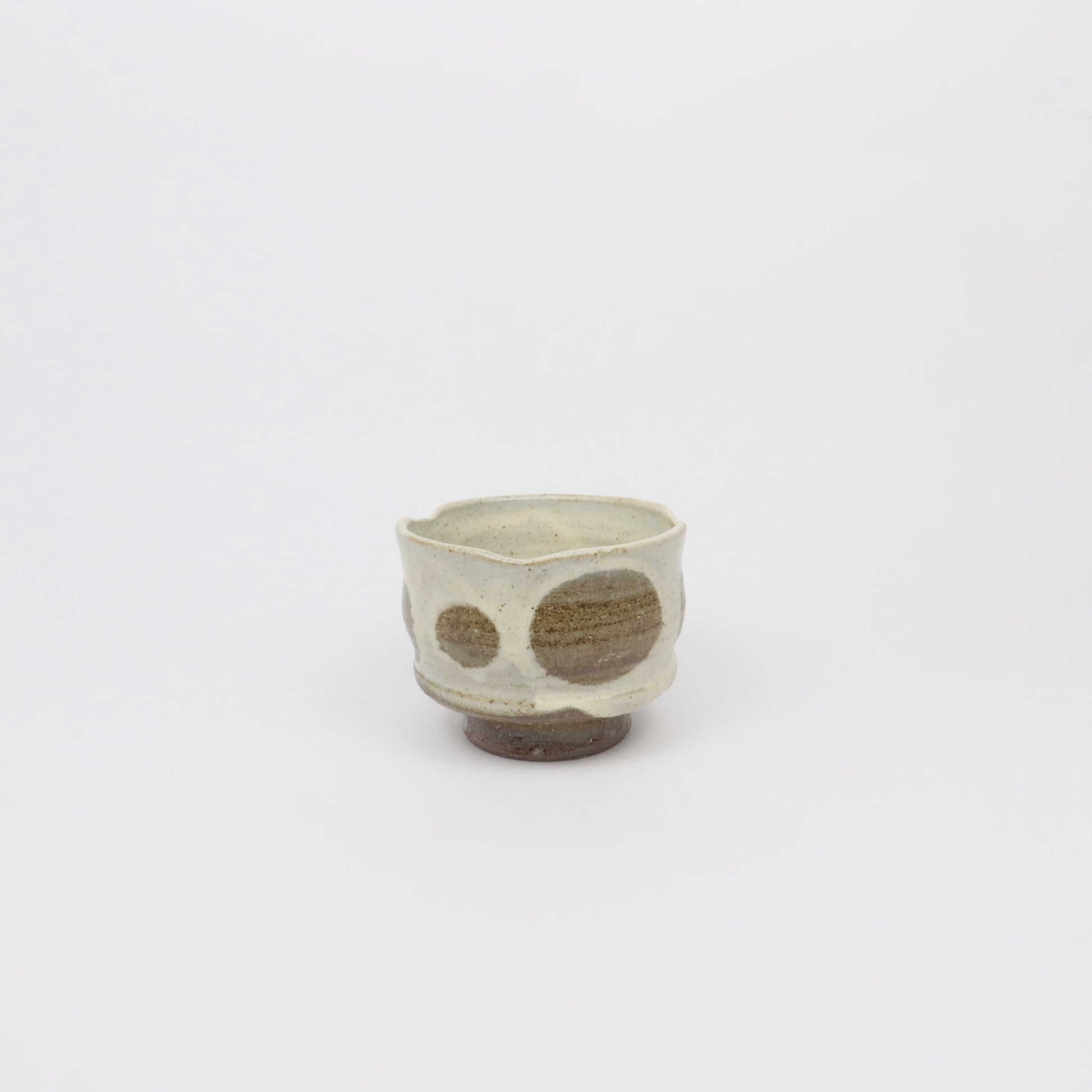 Japanese Shigaraki Ceramic Wabi Mug with Circular Pattern