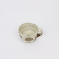 Japanese Shigaraki Ceramic Wabi Mug with Circular Pattern