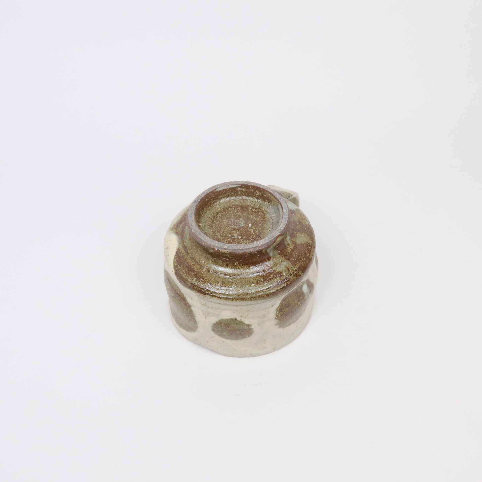 Japanese Shigaraki Ceramic Wabi Mug with Circular Pattern