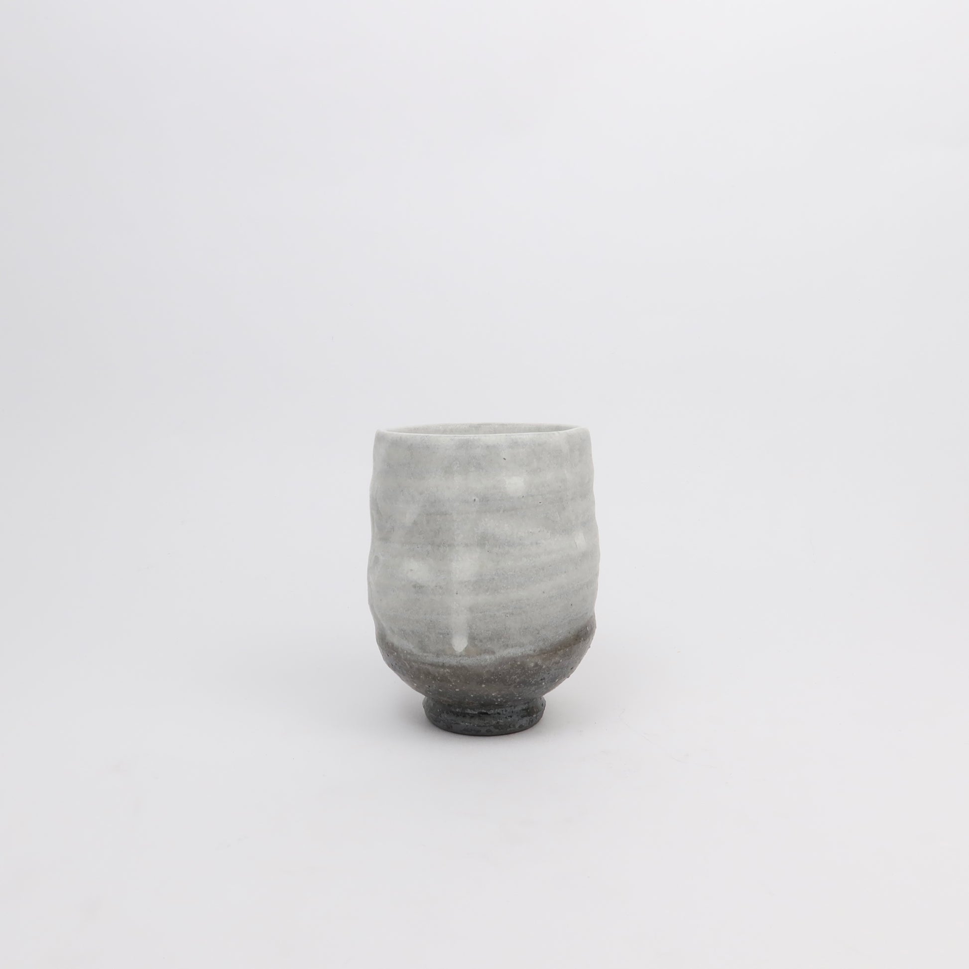 Japanese Minoyaki Ceramic Ash Glaze Tea Cup, 2 Sizes