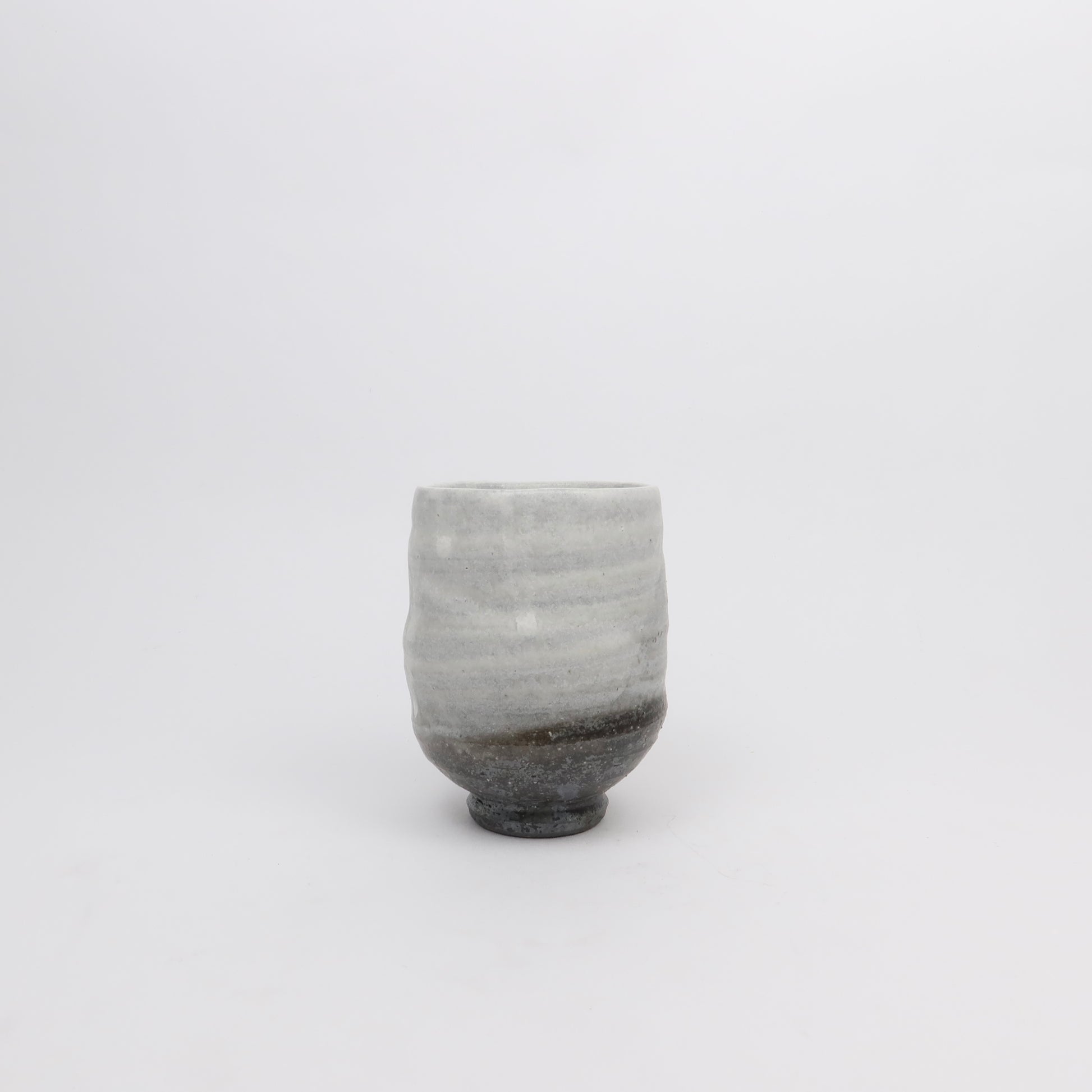 Japanese Minoyaki Ceramic Ash Glaze Tea Cup, 2 Sizes