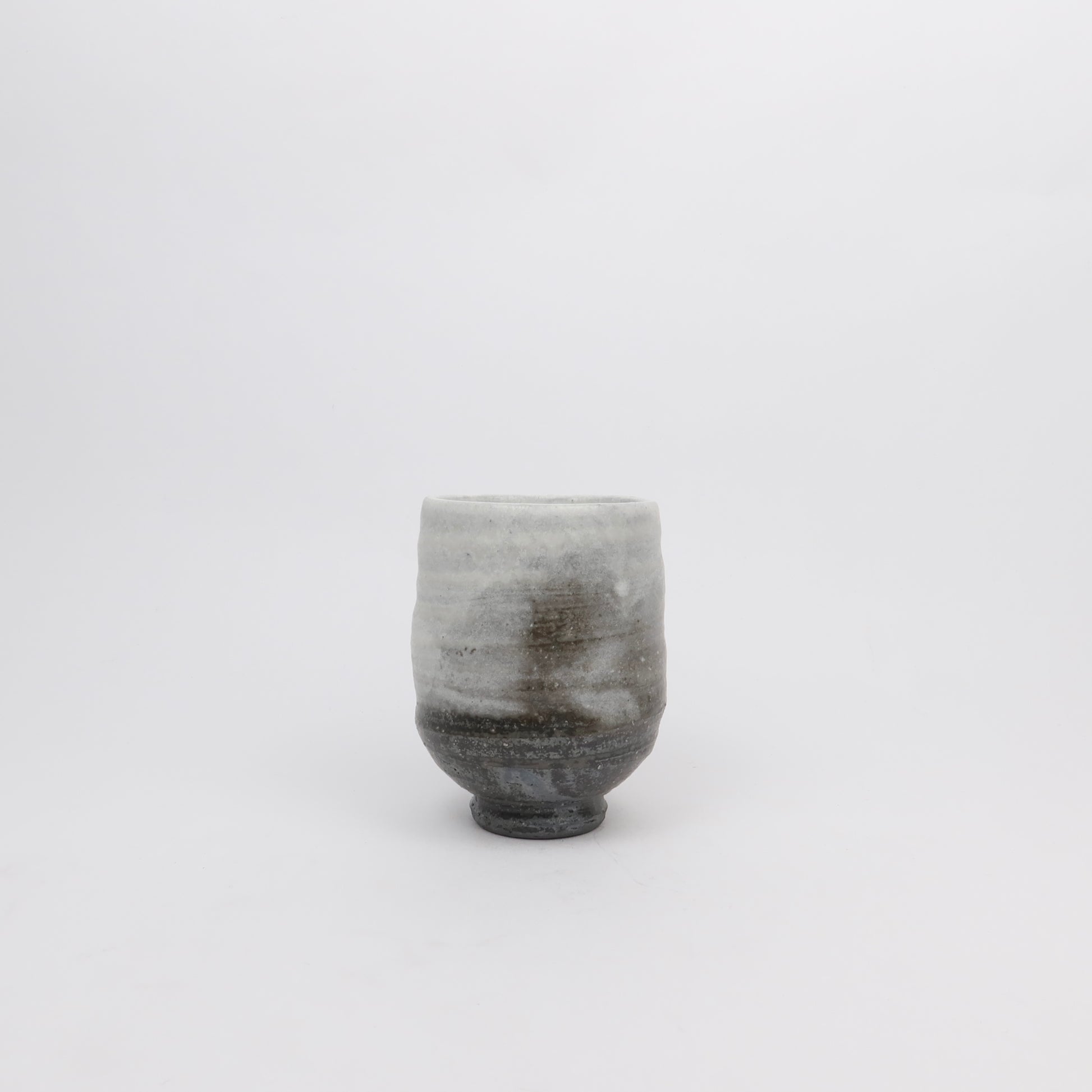Japanese Minoyaki Ceramic Ash Glaze Tea Cup, 2 Sizes
