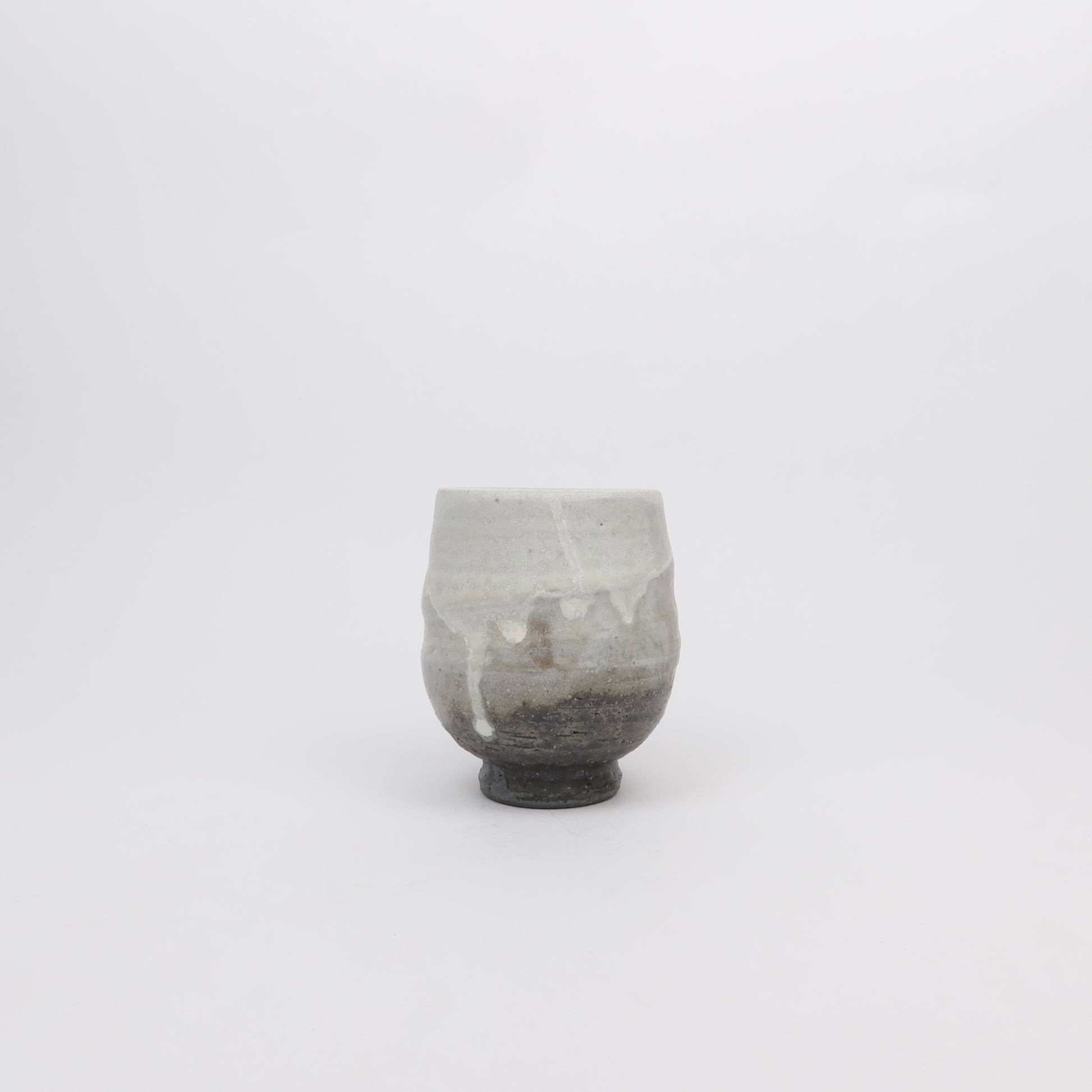 Japanese Minoyaki Ceramic Ash Glaze Tea Cup, 2 Sizes