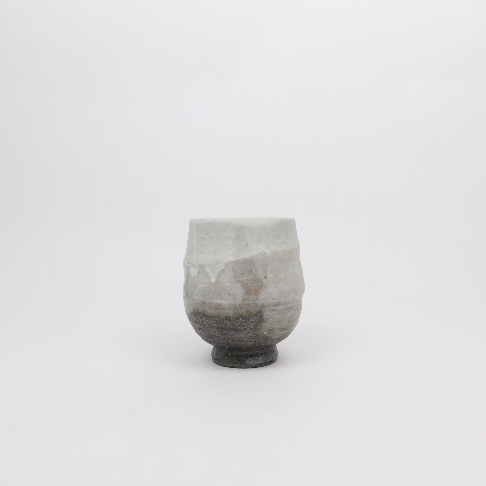 Japanese Minoyaki Ceramic Ash Glaze Tea Cup, 2 Sizes