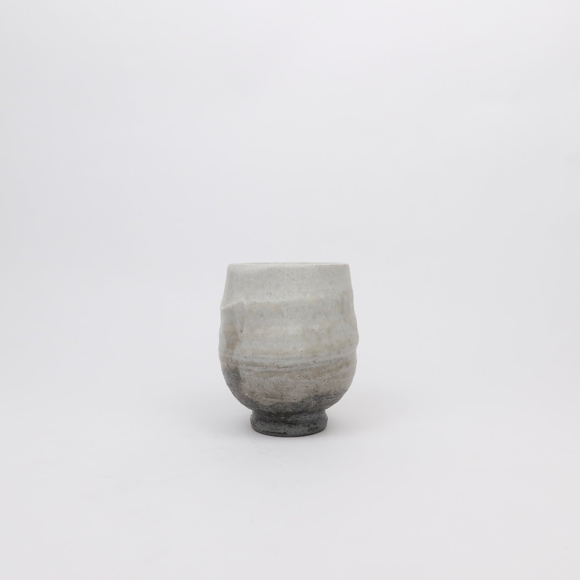 Japanese Minoyaki Ceramic Ash Glaze Tea Cup, 2 Sizes