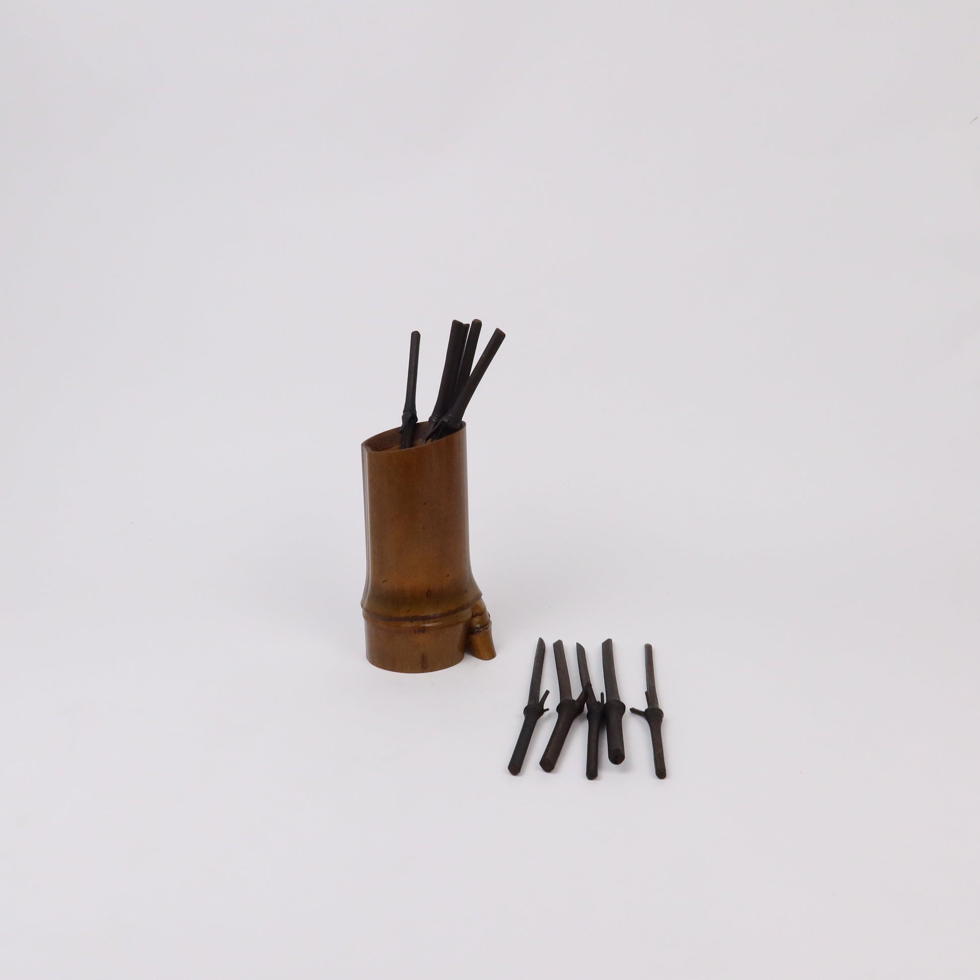 Korean Bamboo Cocktail Picks (10 pcs) &amp; Holder Set