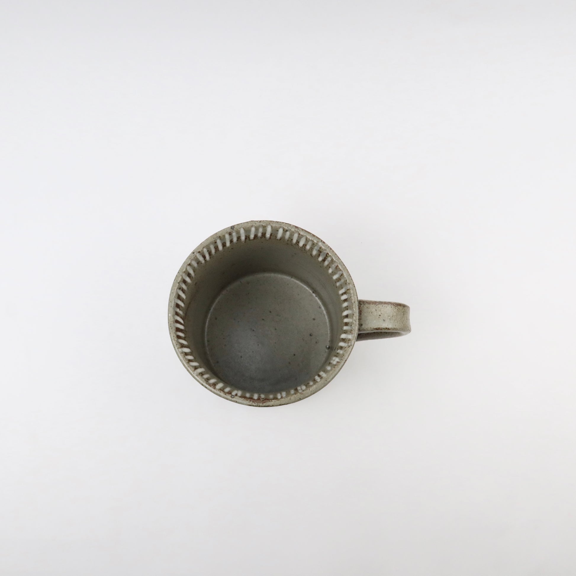 Japanese Minoyaki Ceramic Sgraffito Mug