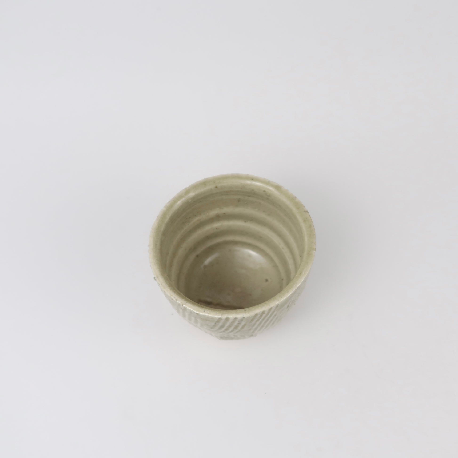 Wood-fired Shino Ceramic Sgraffito Tea Cup