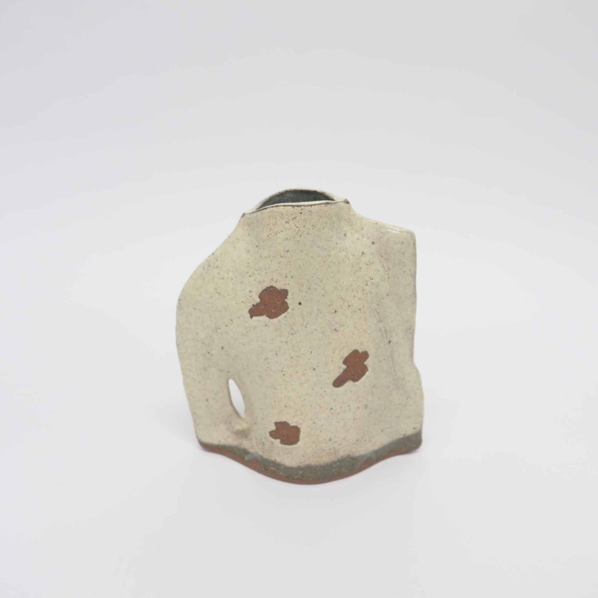 Japanese Shigaraki Vase with Handle