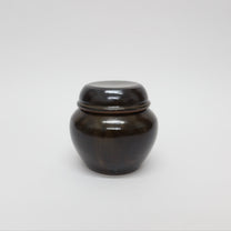 Korean Onggi Earthenware Flat Lidded Jar, 3 Sizes