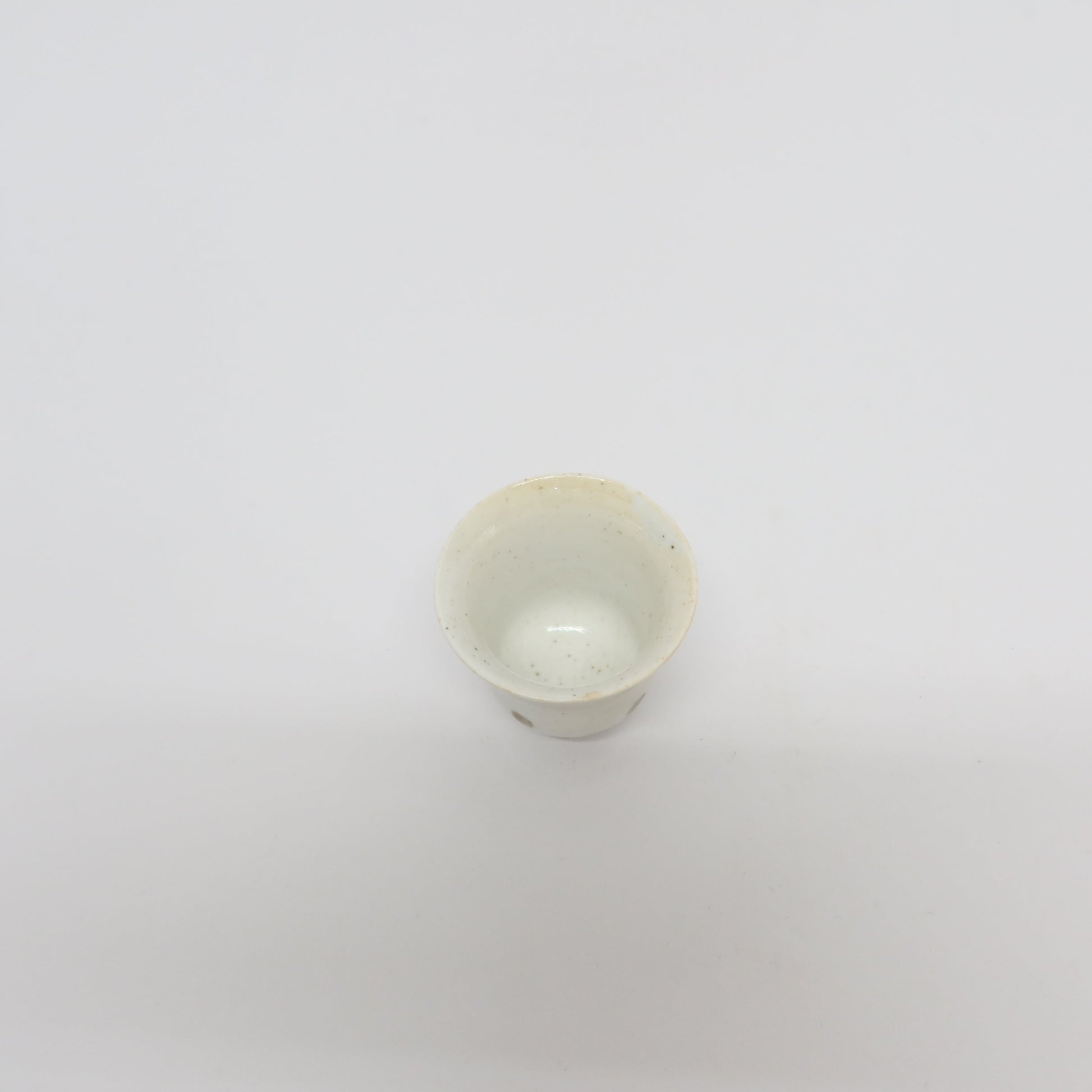 Korean Wood-fired Porcelain Dotted Gaiwan Teapot, Cooling Vessel &amp; Tea Cup