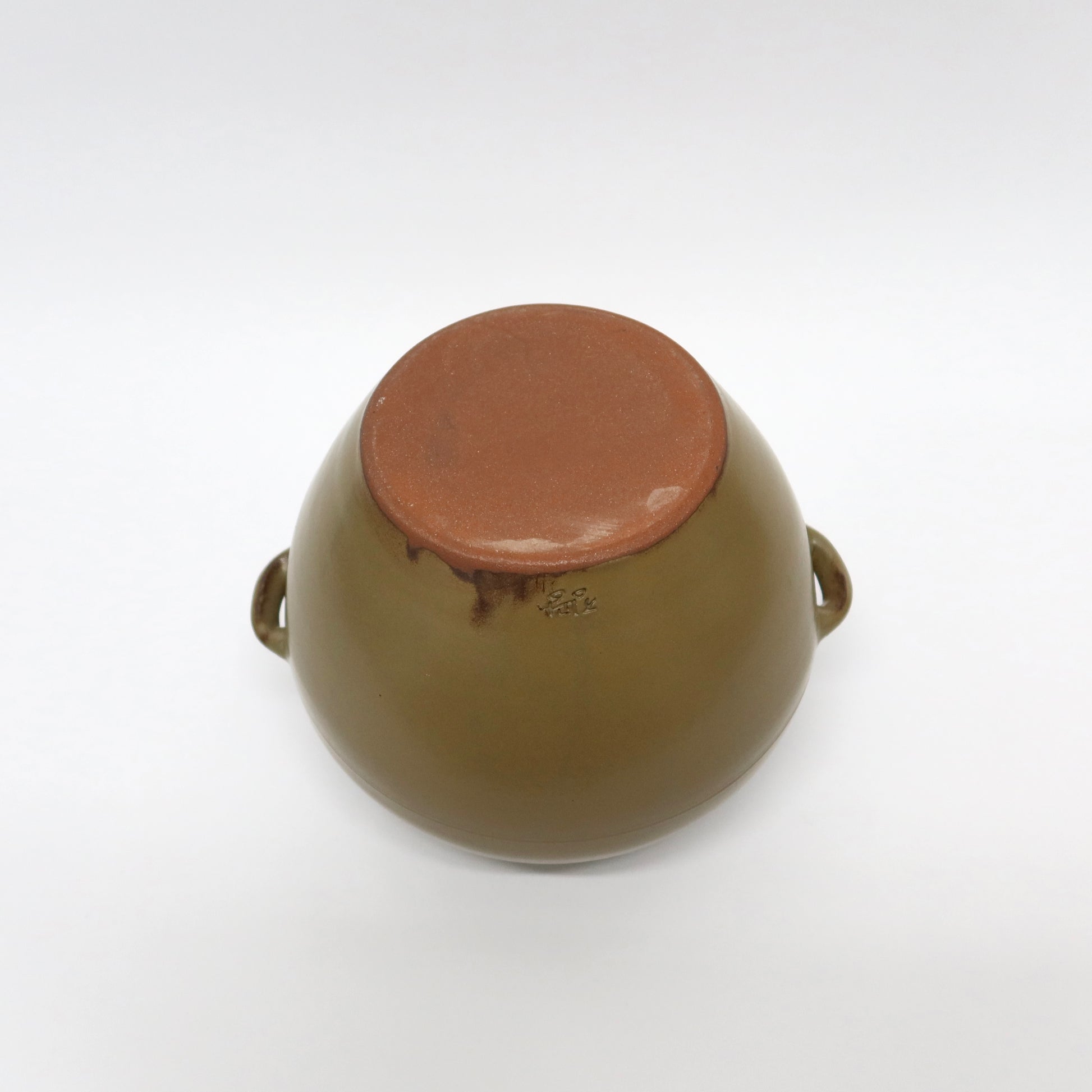 Korean  Oak-Ash GlazedEarthenware Onggi Jar, &#39;Watermelon&#39; Form