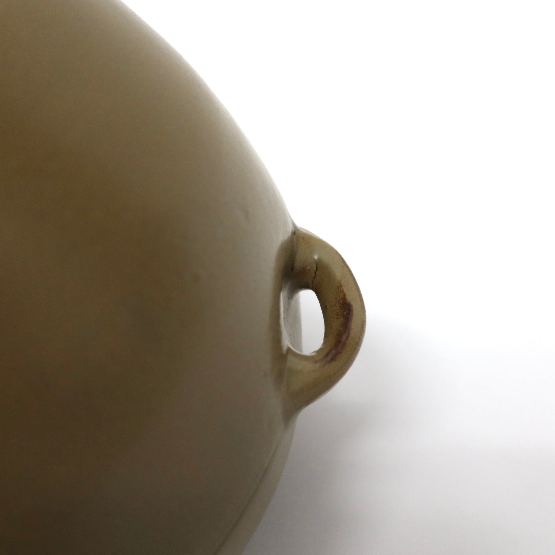 Korean  Oak-Ash GlazedEarthenware Onggi Jar, &#39;Watermelon&#39; Form