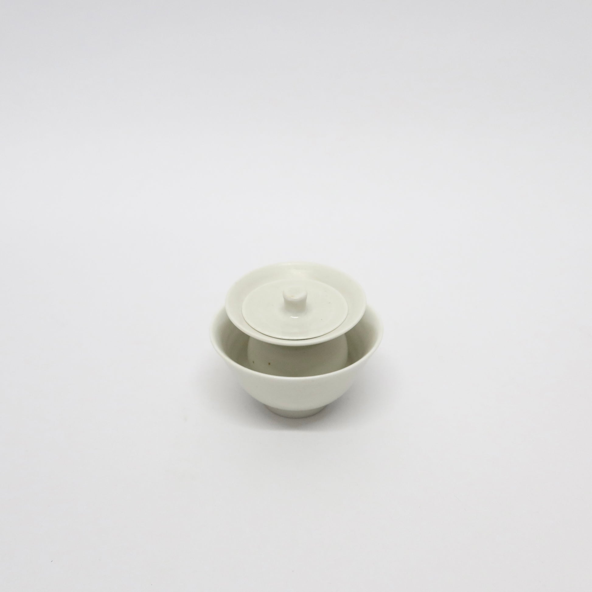 Korean Wood-fired Porcelain Gaiwan Teapot &amp; Cup Set