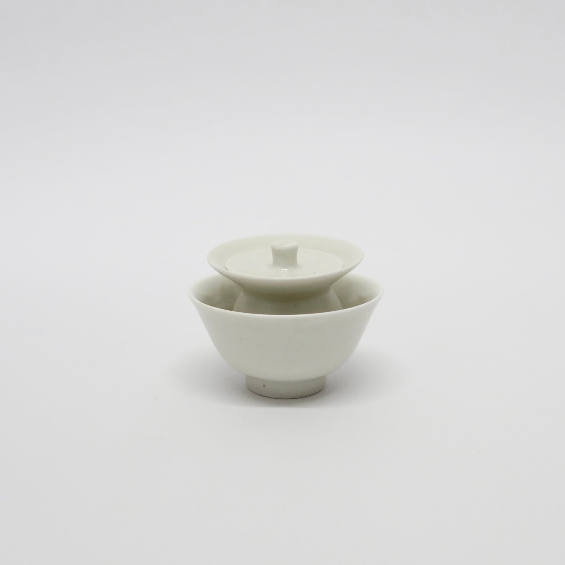 Korean Wood-fired Porcelain Gaiwan Teapot &amp; Cup Set