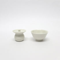 Korean Wood-fired Porcelain Gaiwan Teapot &amp; Cup Set