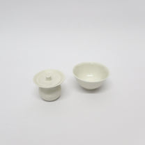 Korean Wood-fired Porcelain Gaiwan Teapot &amp; Cup Set