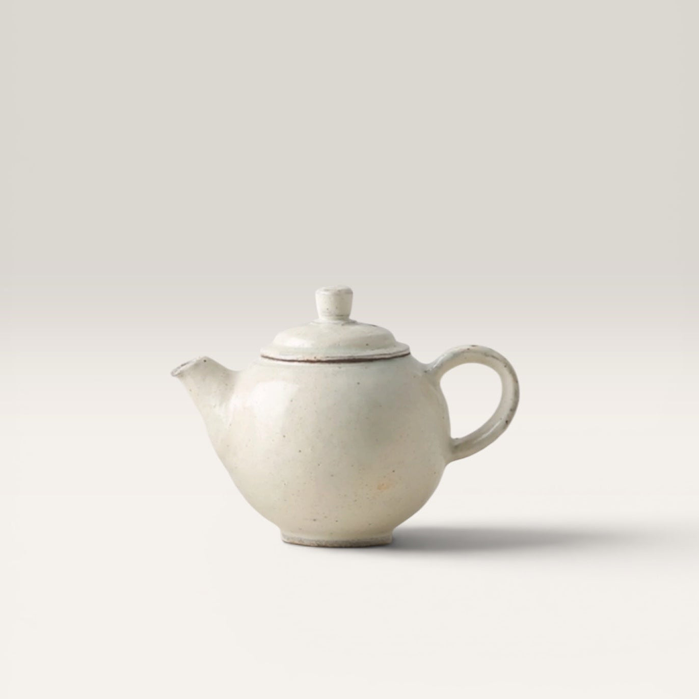 Korean Buncheong Ceramic 'Gobaekdal' Round Teapot