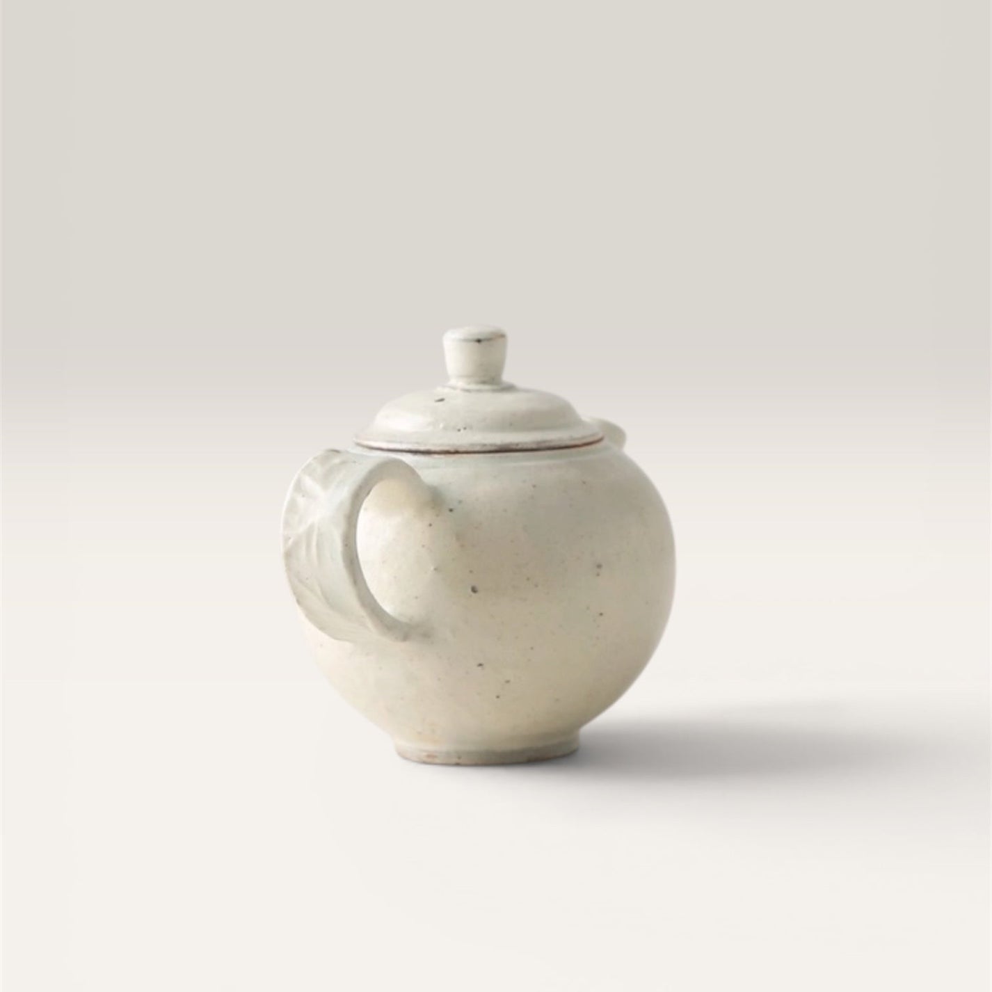 Korean Buncheong Ceramic 'Gobaekdal' Round Teapot