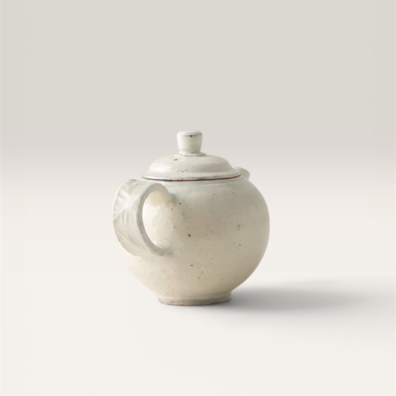 Korean Buncheong Ceramic 'Gobaekdal' Round Teapot