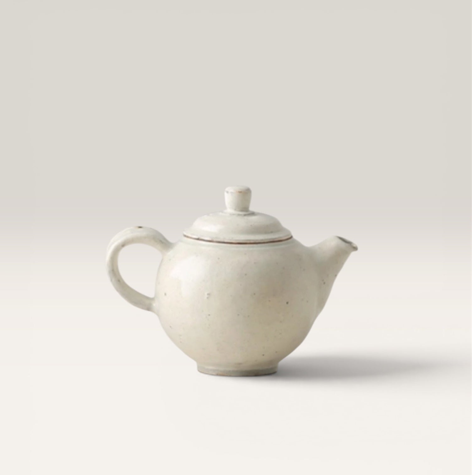 Korean Buncheong Ceramic 'Gobaekdal' Round Teapot