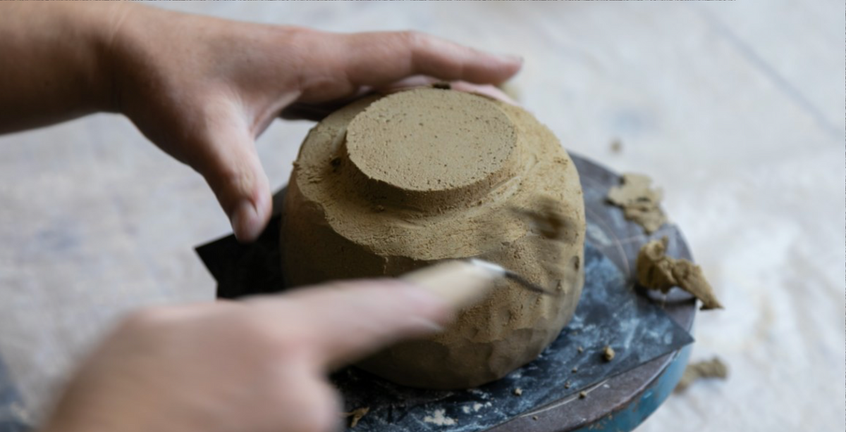 Japanese Raku Tea Bowl, Lead-Free Glaze