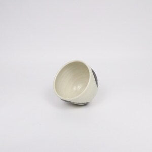 Japanese Shigaraki Dimpled Tea Cup with Iron-Oxide Brushwork