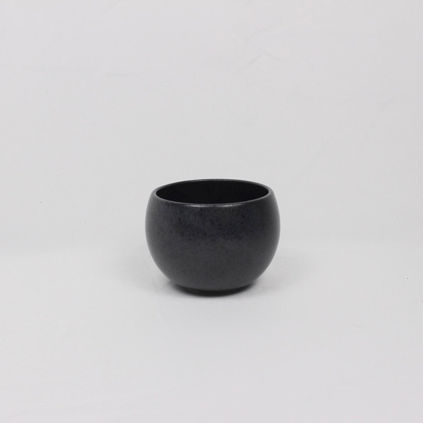 Japanese Ceramic Oval Cup, Matte Black, Small