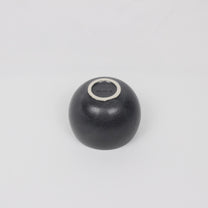 Japanese Ceramic Oval Cup, Matte Black, Small