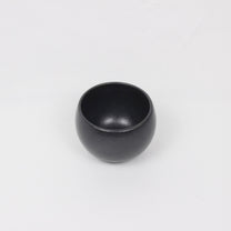 Japanese Ceramic Oval Cup, Matte Black, Small