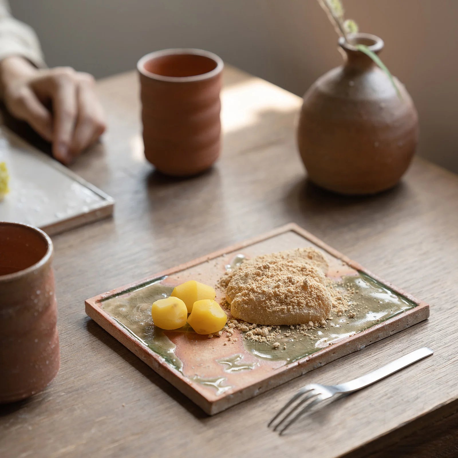 Japanese Koshigaraki Rectangular Plate, 2 Sizes