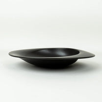 Japanese Scoop Ceramic Plates, Black, 2 sizes