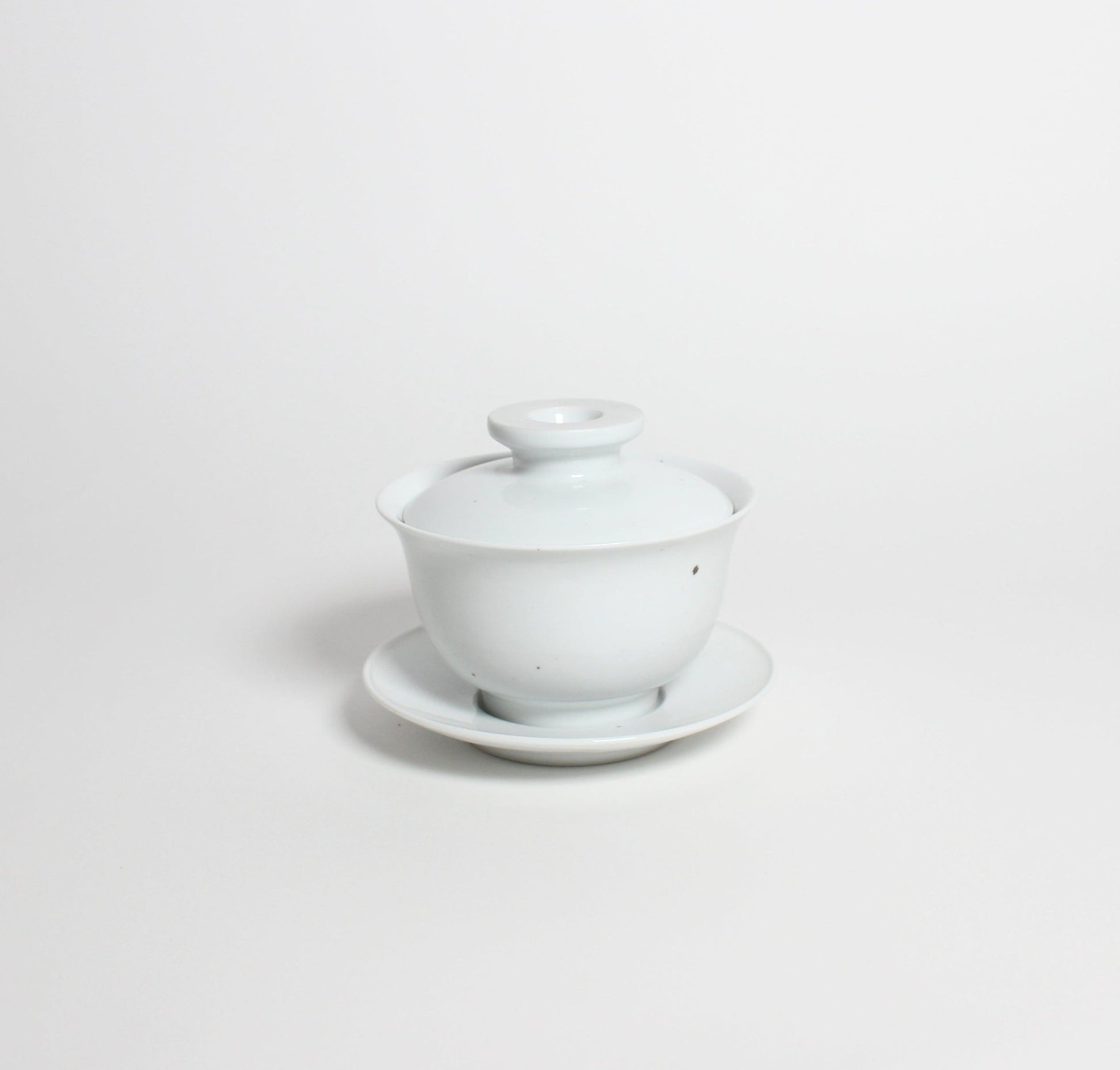 Korean Baekja White Porcelain Lidded Gaiwan Tea Brewing Cup